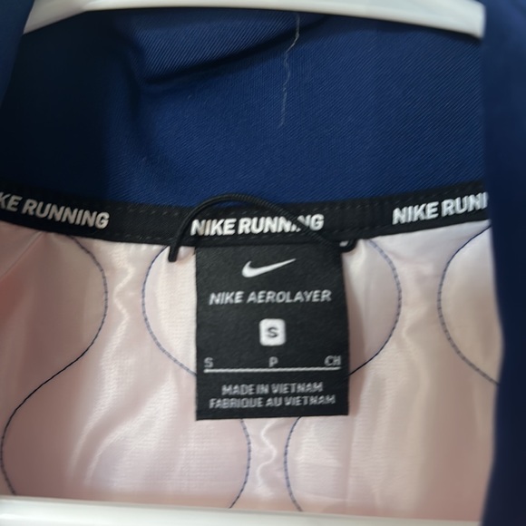 Nike AeroLayer Blue Pink Colorblock Insulated Full-Zip Running Vest Womens - Picture 6 of 7